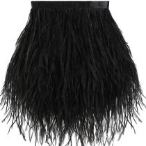 Feather Trim Soarer Black Ostrich 4-5 cm 2m para costurar DIY