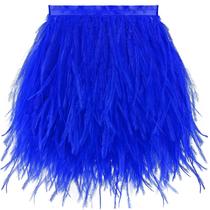 Feather Trim Soarer Blue Ostrich, franja de 13 a 18 cm