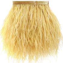 Feather Trim Soarer de 2 jardas 13-18 cm em ouro claro