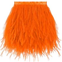 Feather Trim Soarer Orange Orange Ostrich 13-18cm 2m para costura