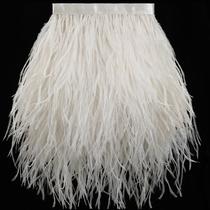 Feather Trim Soarer Ostrich 5-7 polegadas e 2 jardas esbranquiçado