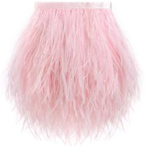 Feather Trim Soarer, rosa claro, avestruz, 10-13 cm, 2 m, costura DIY