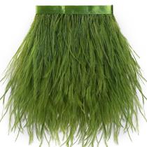 Feather Trim Soarer, verde limão, avestruz, 2 jardas, 13-18 cm