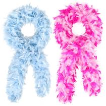 Feathers Boas, penas brancas, penas de perú, 2 peças, 180 cm, 45 g