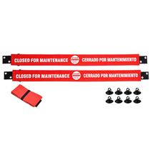 Fechado para manutenção, pacote com 2 placas com ventosa e magnética