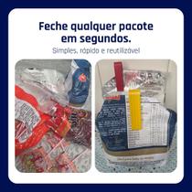 Fechador de Pacotes e Sacos Prendedor Multiuso Reutilizável Kit com 6 ou 10 Unidades