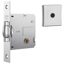 Fechadura 1005 Tetra com Trinco Rolete e Roseta Quadrada Cromado - 14256 - STAM