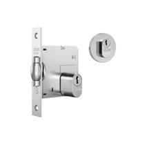 Fechadura 1005 Trinco Rolete Roseta Redonda Inox Escovado