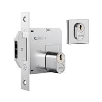 Fechadura 1006 Porta de Bater/Correr Roseta Quadrada Cromada 45mm Stam