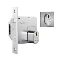 Fechadura 1006 Porta de Bater/Correr Roseta Quadrada Cromo Escovado 45mm Stam