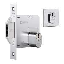 Fechadura 1006 Porta De Correr Externa Quadrada Cromada Stam