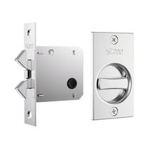 Fechadura 1006S Wc Porta De Correr Retangular Cromado Stam