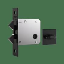 Fechadura 1006s Wc Roseta Quadrada Preta Stam