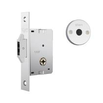 Fechadura 1008 Trava Auxiliar Tetra Chave Para Porta Correr/Bater Roseta Redonda Cromada 30mm Stam