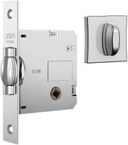 Fechadura 1025 t. rolete roseta quadrada wc escovada