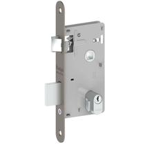 Fechadura 1039 Externa 40mm Inox escovado Arredondada lingueta Cheia TAI 3352B Haga