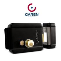 FECHADURA 12V COM BOTÃO GAREN - Reversível Preta FECHADURA 12V COM BOTÃO GAREN - Reversível Preta