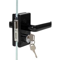 Fechadura 1520 Com Maçaneta Standart Franz Vidro Alvenaria Preto