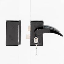 Fechadura 1520 Porta de Vidro/Vidro Com Maçaneta - Preta