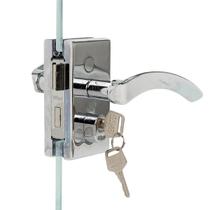 Fechadura 1520 Porta Vidro Alvenaria Com Maçaneta Cromada