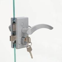 Fechadura 1520 Porta Vidro/alvenaria Com Maçaneta - Fosco