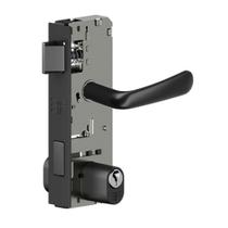 Fechadura 1520ta porta vidro maçaneta preto fosco 3f 3080