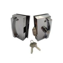 Fechadura 3530 bico de papagaio para porta de correr + contra fechadura 3534 v/v - Cromado