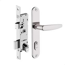 Fechadura 3F 718E11250 Cromado Perfil Estreito Maçaneta Fechadura 3F 718E11250 Cromado Perfil Estreito Maçaneta