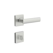 Fechadura 3f linha design roseta quadrada banheiro - inox Fechadura 3f linha design roseta quadrada banheiro - inox