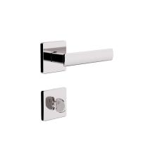 Fechadura 3f linha design roseta quadrada inox banheiro - cromado