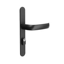 Fechadura 3F Porta Aluminio Estreita Preto Espelho 522/116 Fechadura 3F Porta Aluminio Estreita Preto Espelho 522/116