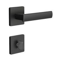 Fechadura 3F Roseta Quadrada Banheiro Preta - 740B117 Fechadura 3F Roseta Quadrada Banheiro Preta - 740B117