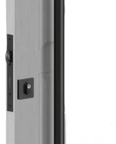 Fechadura 3f roseta quadrada rolete - preto fosco