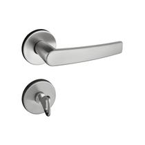 Fechadura 401 com Roseta Cromo Acetinado Banheiro Fechadura 401 com Roseta Cromo Acetinado Banheiro