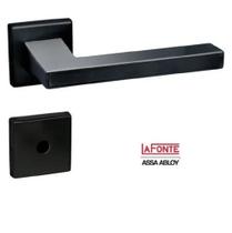 Fechadura 451 St2 55mm Preto Roseta Quadrada Lafonte