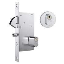 Fechadura 950 Porta Correr Externa Roseta Redonda Inox Stam