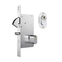 Fechadura 955 Meio Cilindro Porta Correr Roseta Inox - Stam Fechadura 955 Meio Cilindro Porta Correr Roseta Inox - Stam