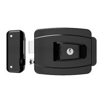 Fechadura AGL 110v Chave Simples Com Botao AL100R Preto 42MM