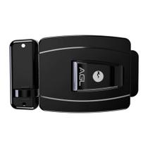 Fechadura AGL AL100, Externa, 12V, Cilindro Ajustável, IP65, Preto