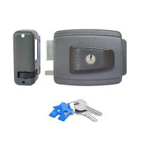 Fechadura agl- mini - 12v cinza ch.simp