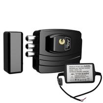 Fechadura AGL Para Portão Ultra Preta 42MM