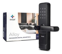 Fechadura Alloy Digital Biométrica Inteligente com Senha, de Embutir, Uso Interno, Wifi Ekhd-T429