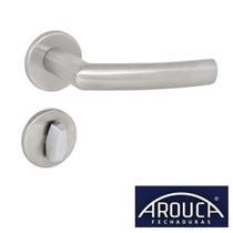 Fechadura Arouca Banheiro Brava 55mm Roseta Inox Escovado