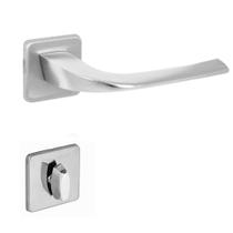 Fechadura Arouca Banheiro Kiko 40mm Roseta Cromada Escovada