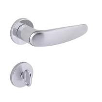 Fechadura Arouca Banheiro Polo 40mm Roseta Cromado Escovado
