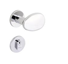 Fechadura Arouca Externa Ovo Z 40mm Roseta Cromada