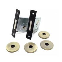 Fechadura Auxiliar Duo Tetra 40MM R22 Antique Brass - Soprano