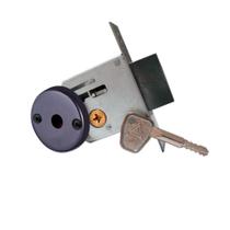 Fechadura Auxiliar F-2000 Trava de Segurança Tetra Chave Roseta Redonda Preta 40mm Aliança Fechadura Auxiliar F-2000 Trava de Segurança Tetra Chave Roseta Redonda Preta 40mm Aliança