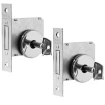 Fechadura Auxiliar para Porta de Entrada Dupla(PAR) Cromado 40mm Tetra 140 (2x4)R68 Papaiz Fechadura Auxiliar para Porta de Entrada Dupla(PAR) Cromado 40mm Tetra 140 (2x4)R68 Papaiz