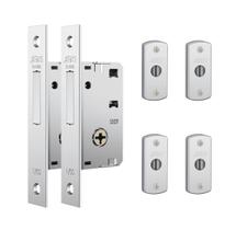 Fechadura Auxiliar Stam 1003 Linha Serrallheiro Inox Chave Tetra Kit Com 2 Peças